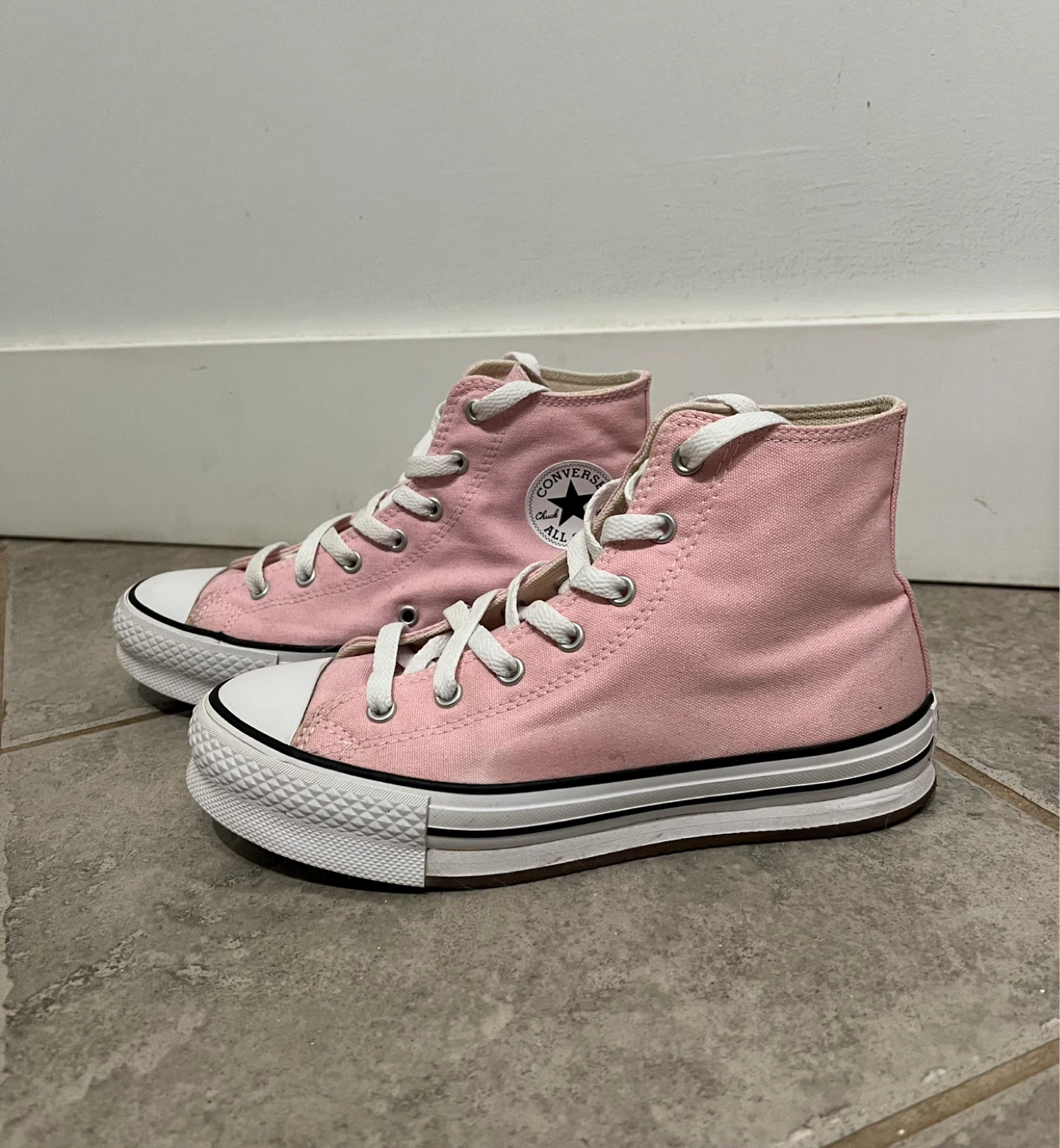 Pink Converse Chuck Taylor All Star Platform High Top Sneakers