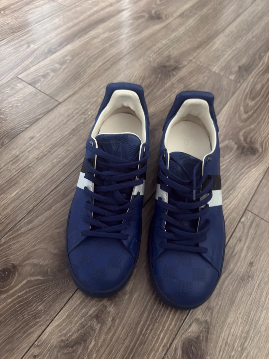 Louis Vuitton Blue Checkerboard Sneakers