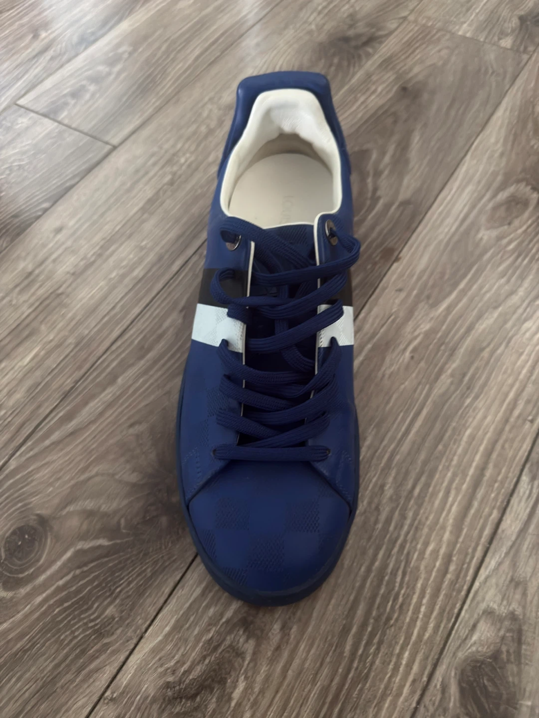 Louis Vuitton Blue Checkerboard Sneakers - photo 2