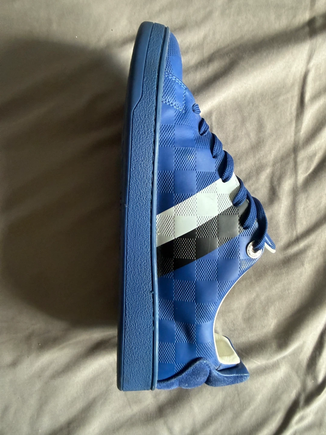 Louis Vuitton Blue Checkerboard Sneakers - photo 4