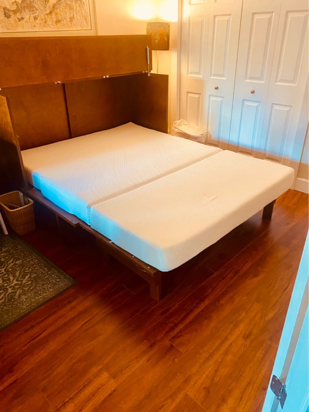 Solid Birch Wood Queen Cabinet Bed - photo 5
