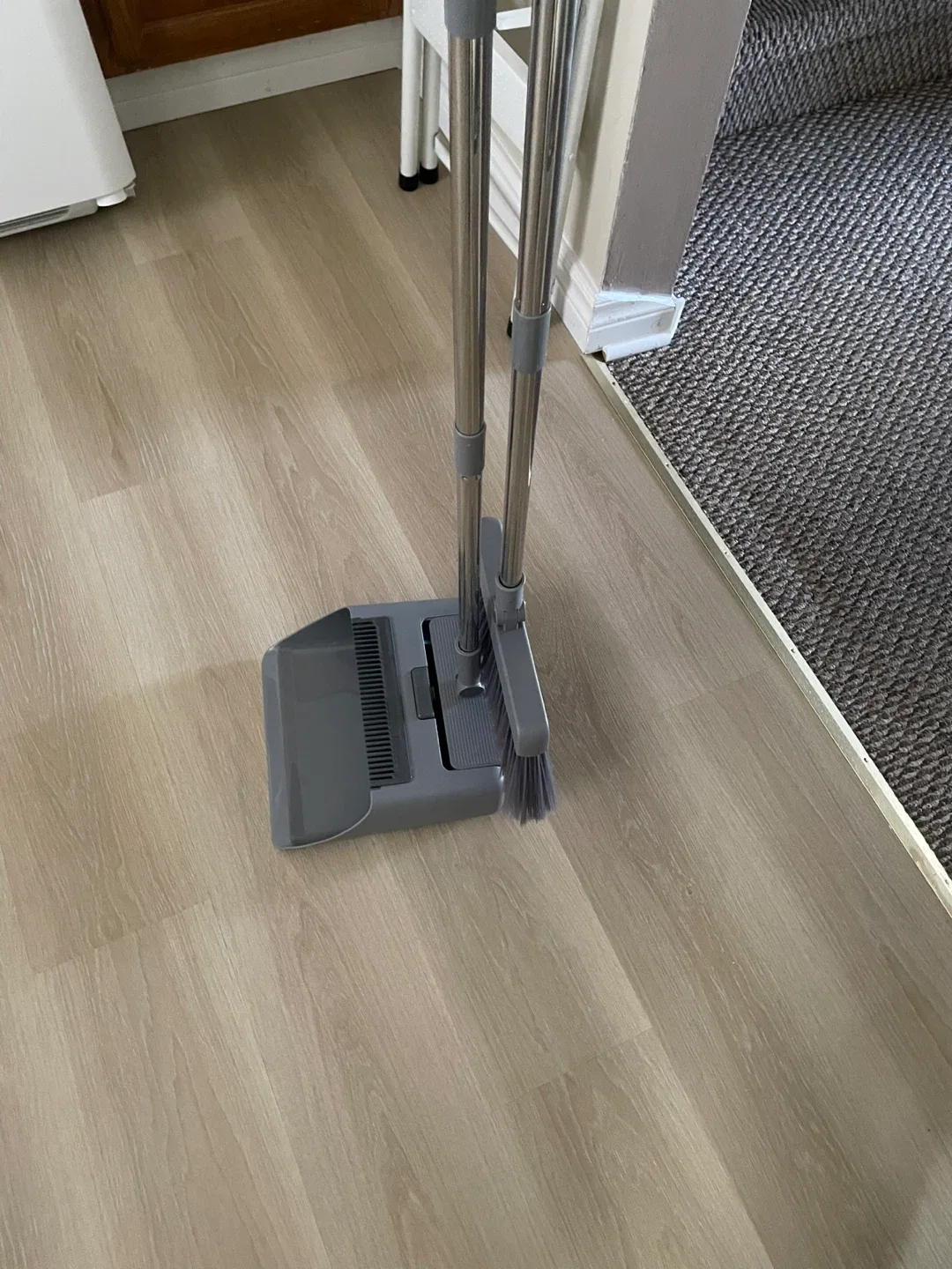 New Grey Broom, Brush and Dustpan Set