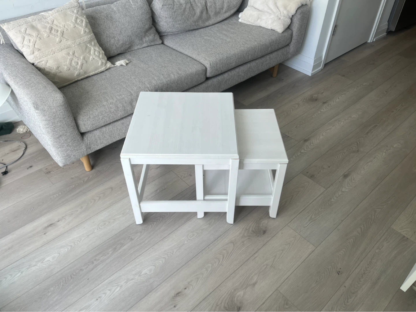 Ikea Havsta - White nesting side tables - photo 2