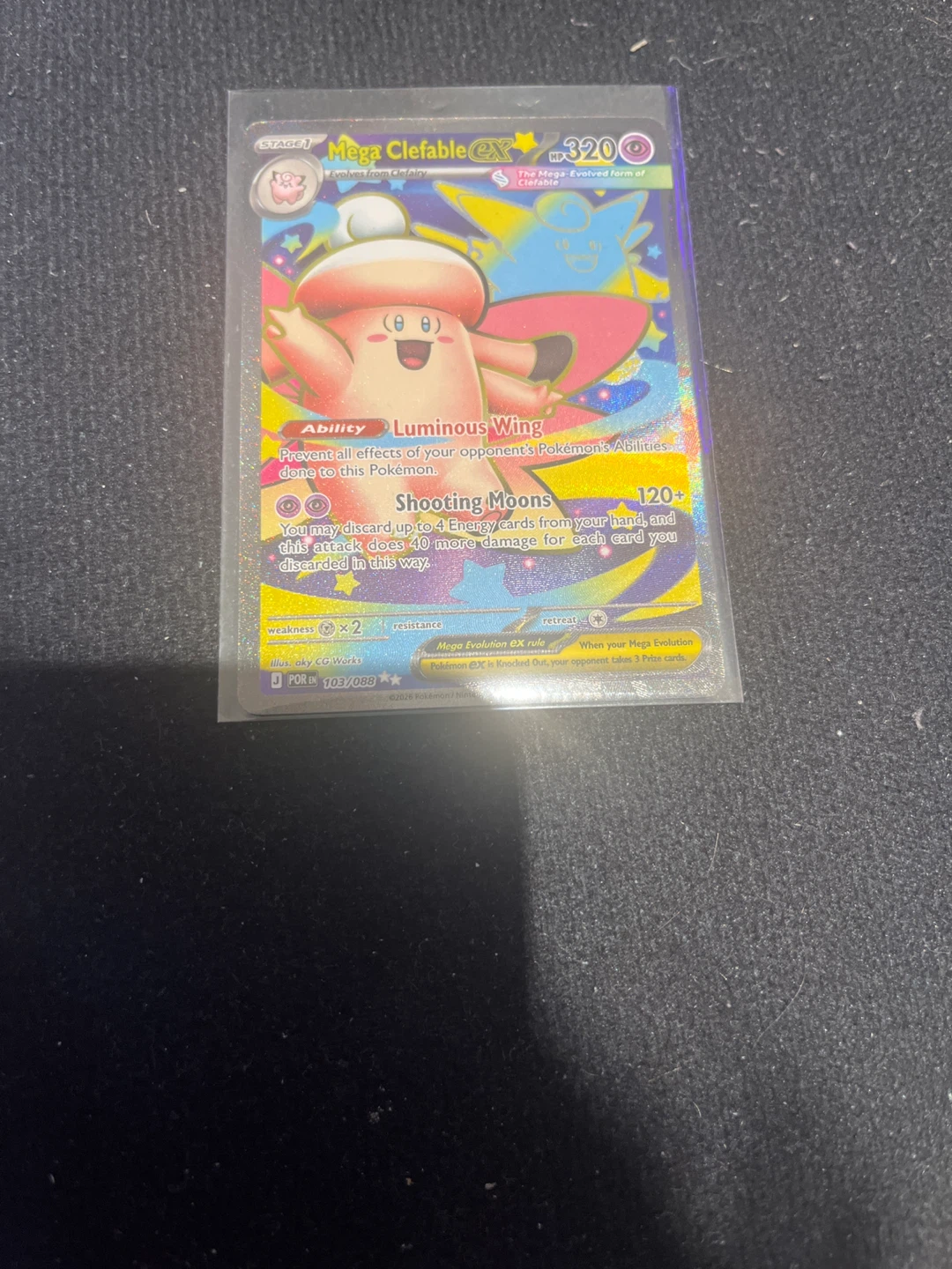Pokemon Mega Clefable EX 103/088 Trading Card