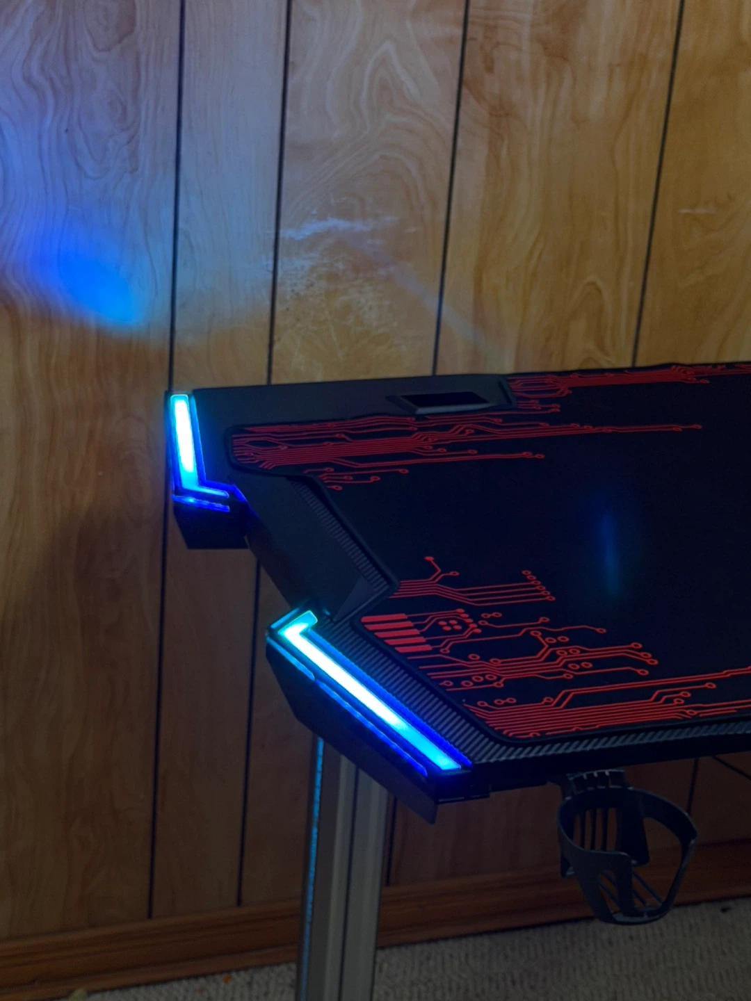 Deskooze RGB Gaming Desk Red Iron Legs with seat included - photo 5