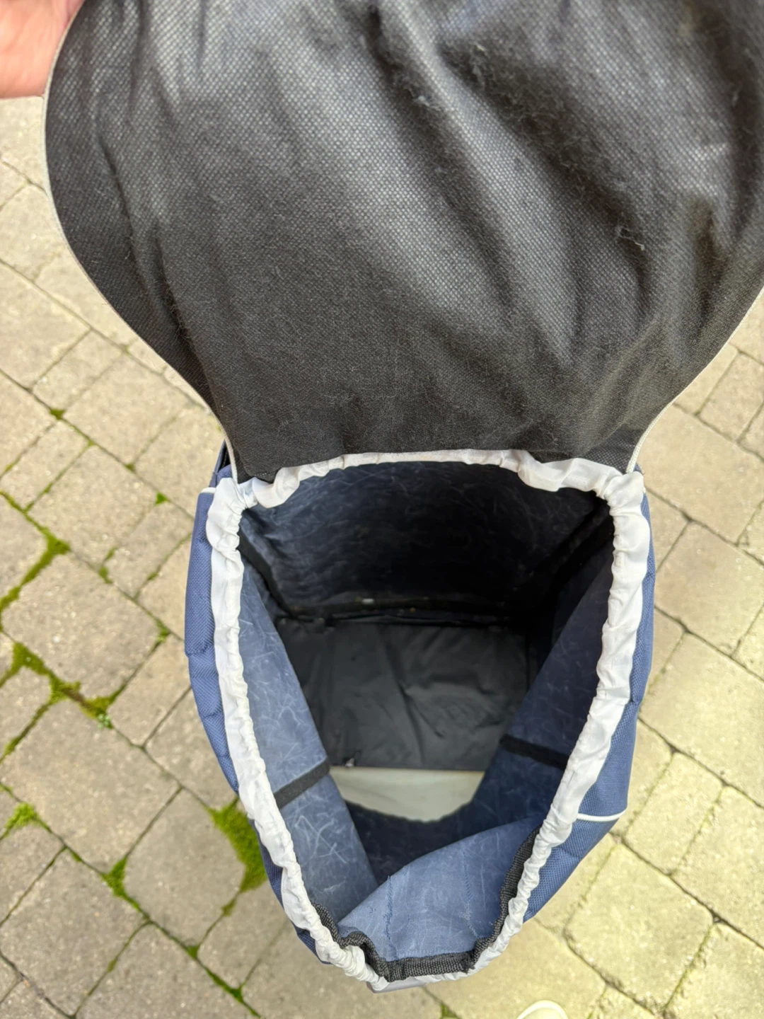 Navy Blue Rolling Shopping Cart - photo 3