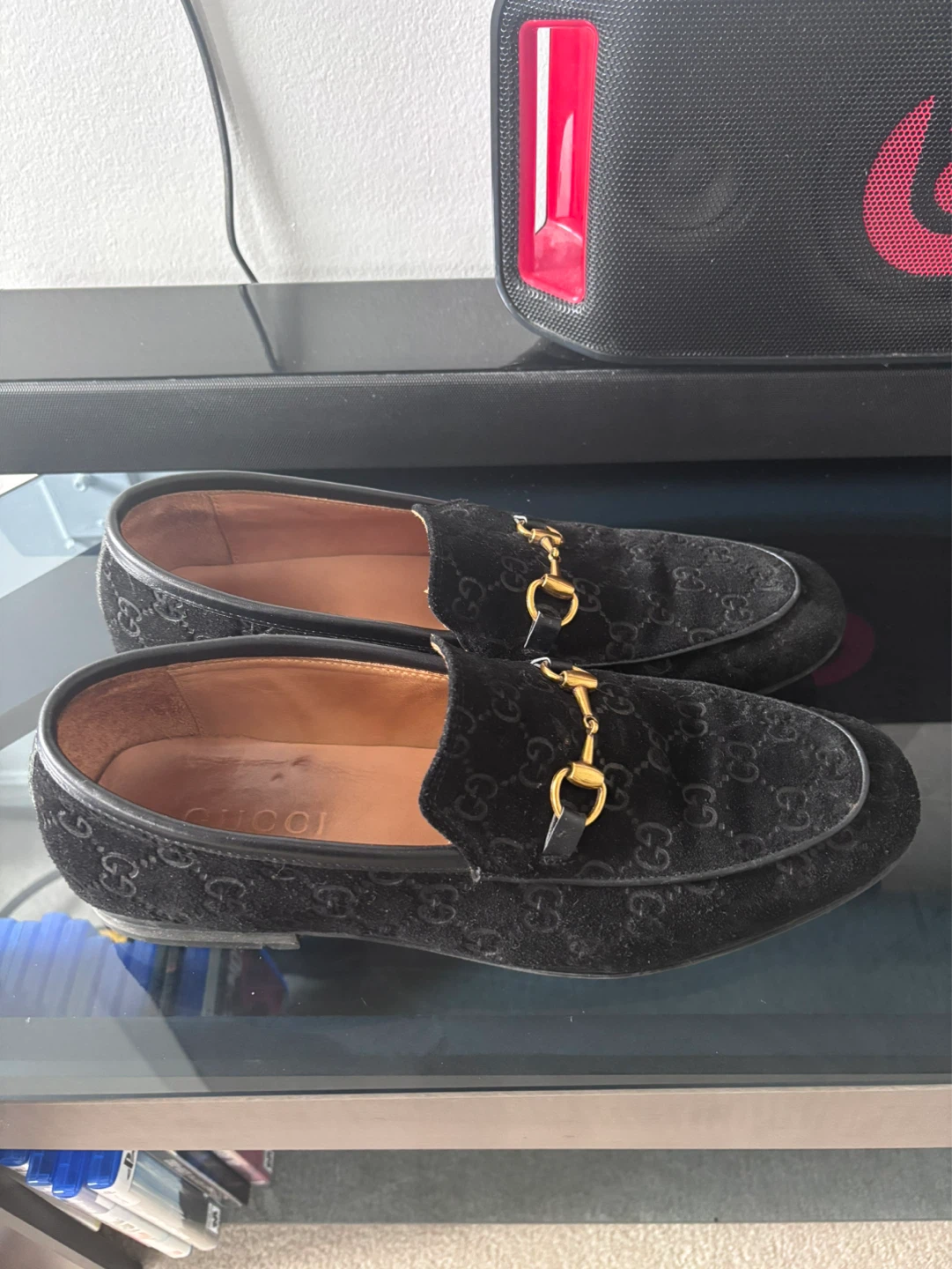 Gucci Black Suede Horsebit Loafers - photo 3