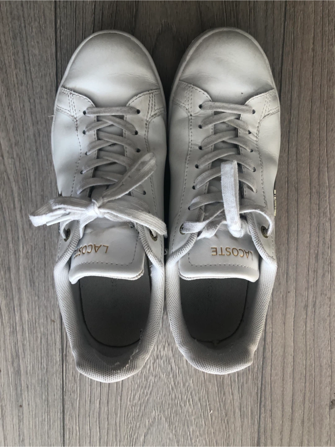 White Lacoste Sneakers. Woman’s size 7 - photo 2