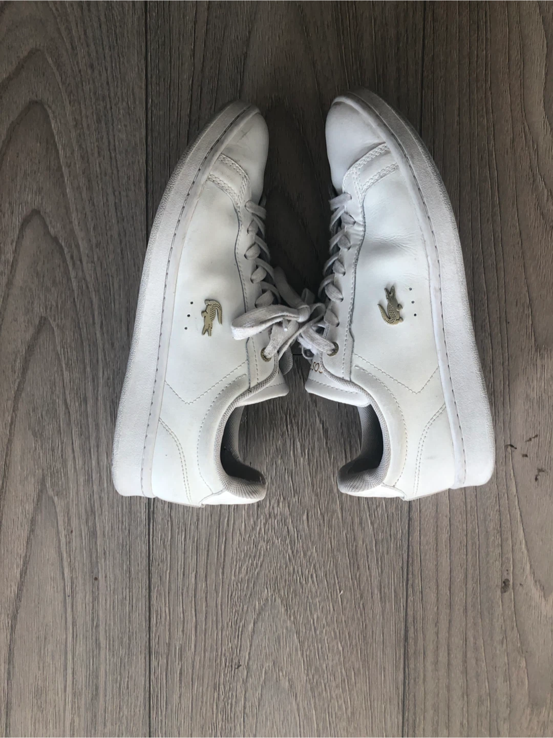 White Lacoste Sneakers. Woman’s size 7