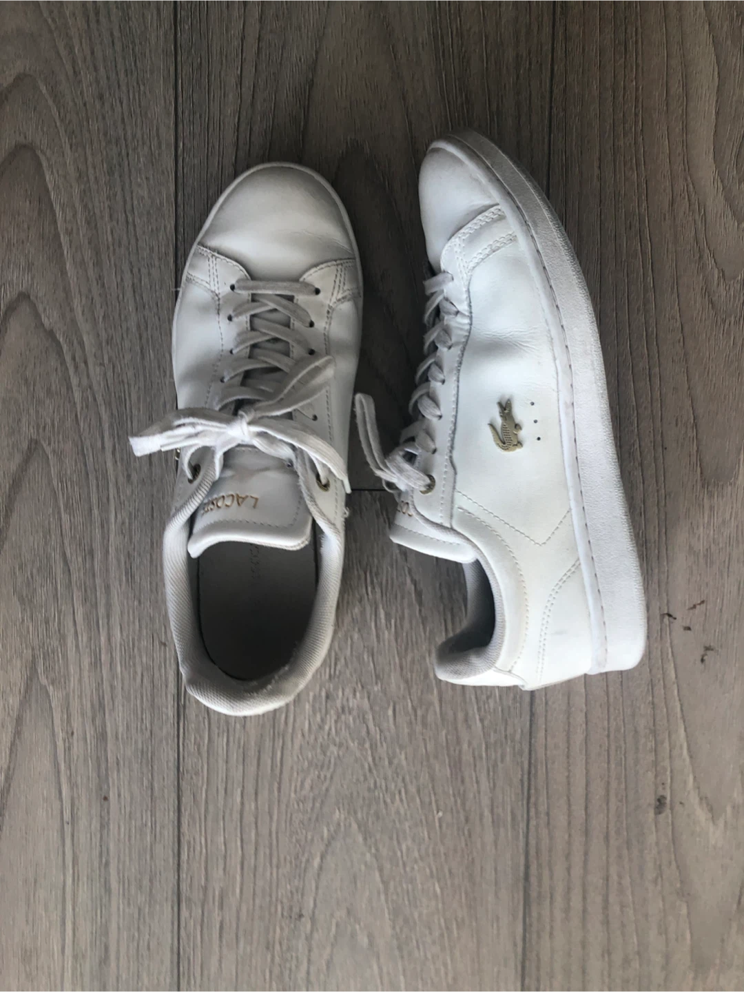 White Lacoste Sneakers. Woman’s size 7 - photo 3