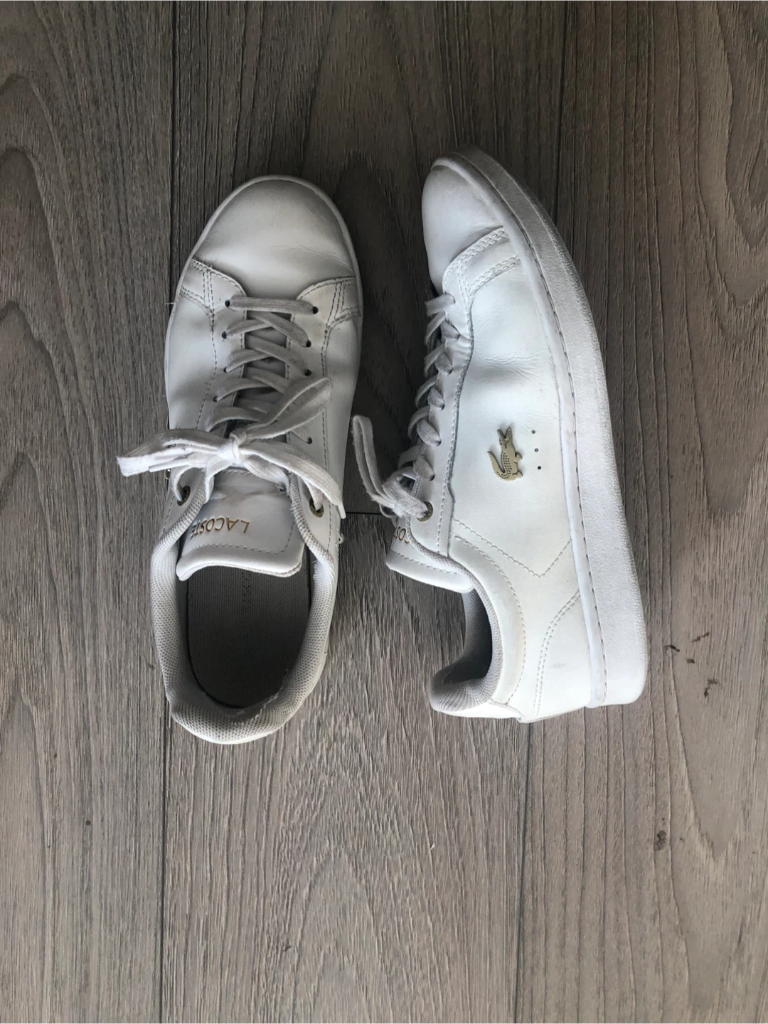White Lacoste Sneakers. Woman’s size 7 - photo 4