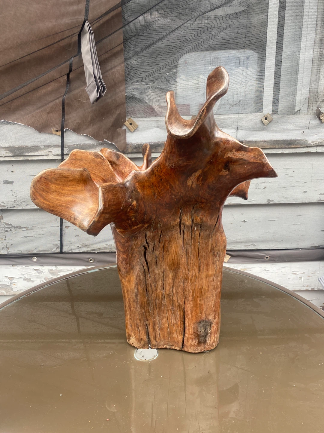 Hand Carved Teak Root Wood Sculpture - photo 2