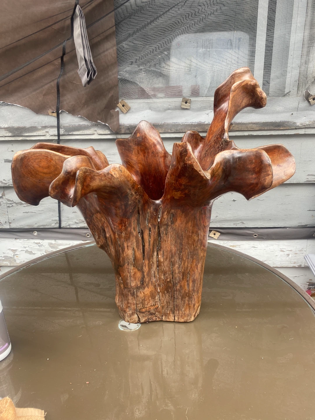 Hand Carved Teak Root Wood Sculpture