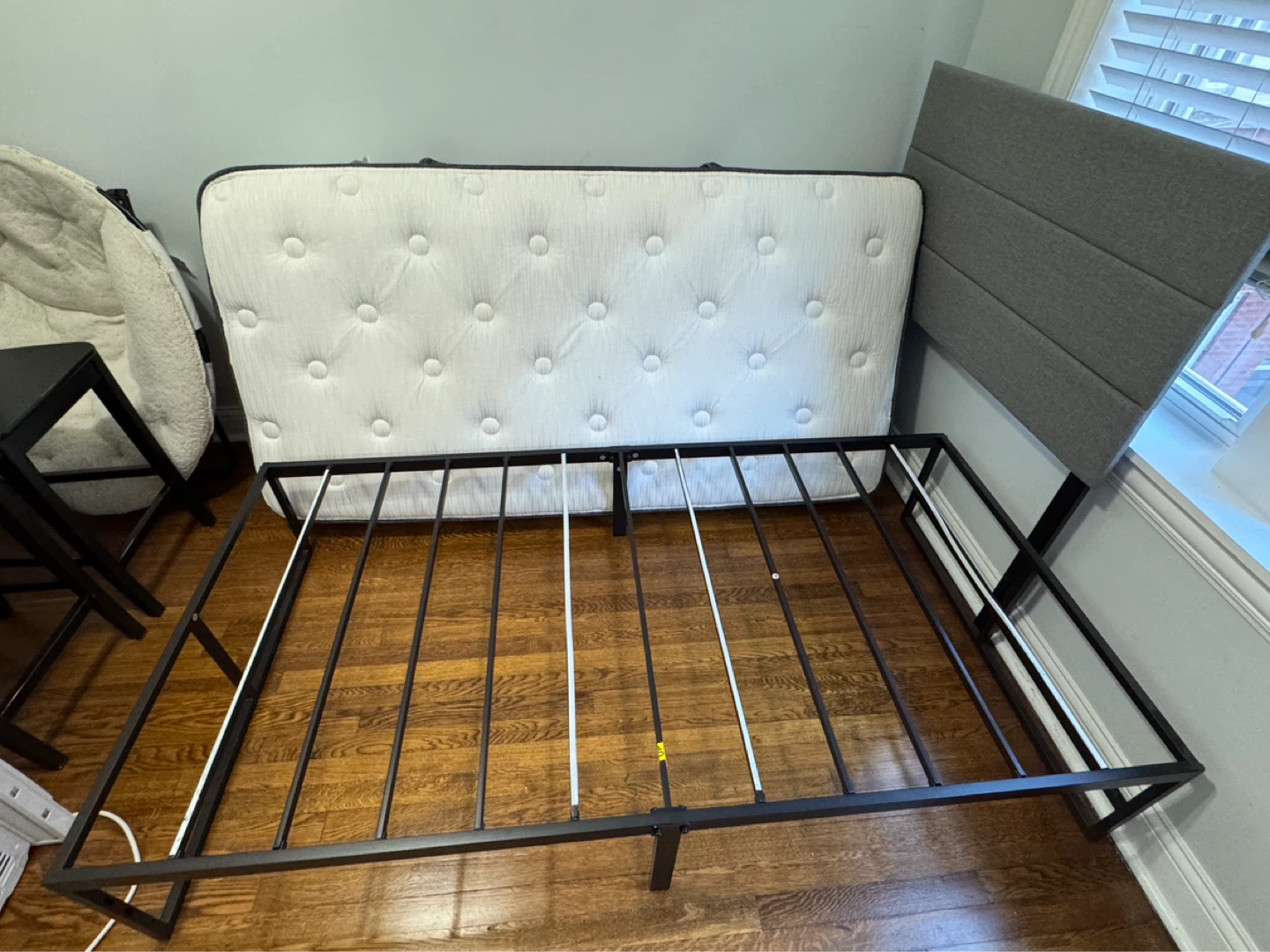 Twin Bed Frame with Headboard and Mattress - photo 3