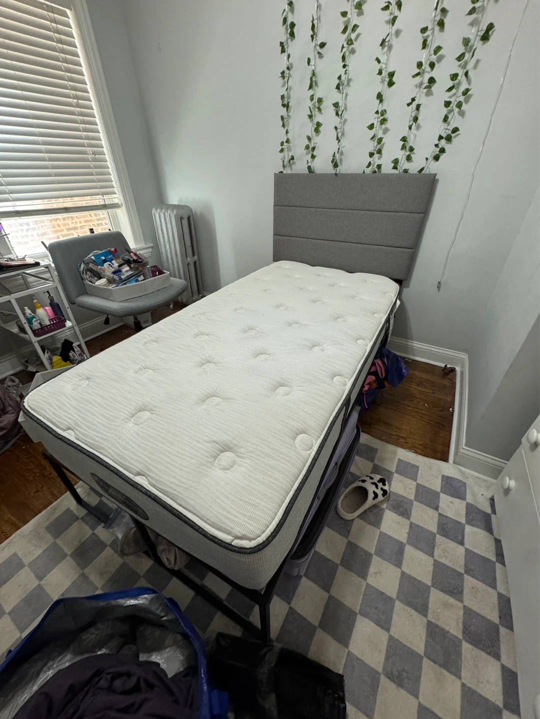 Twin Bed Frame with Headboard and Mattress - photo 4