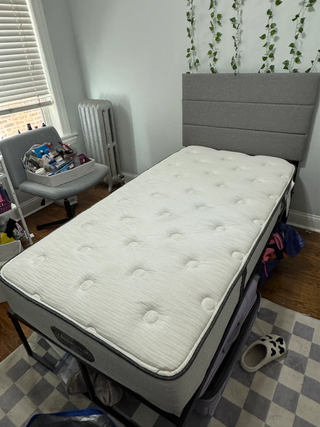 Twin Bed Frame with Headboard and Mattress - photo 5