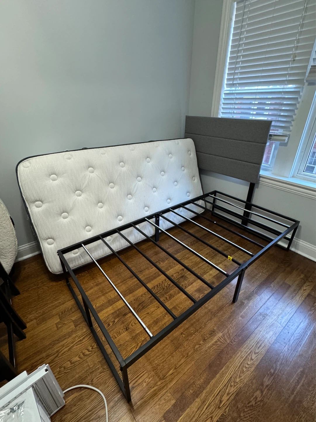 Twin Bed Frame with Headboard and Mattress - photo 2
