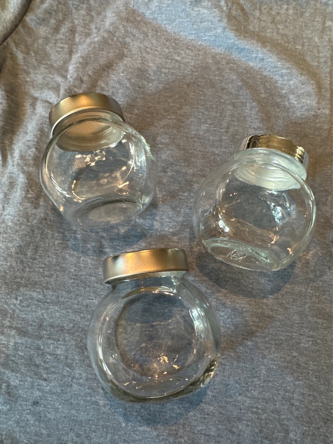 🆓 3x Glass Spice Jars with Lids 🫙