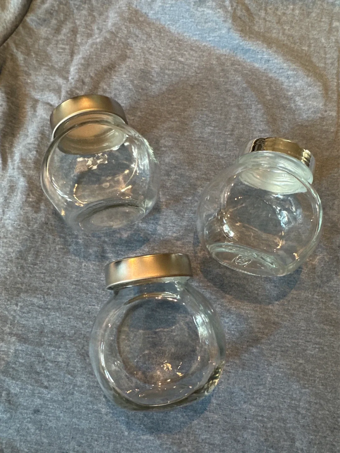 🆓 3x Glass Spice Jars with Lids 🫙