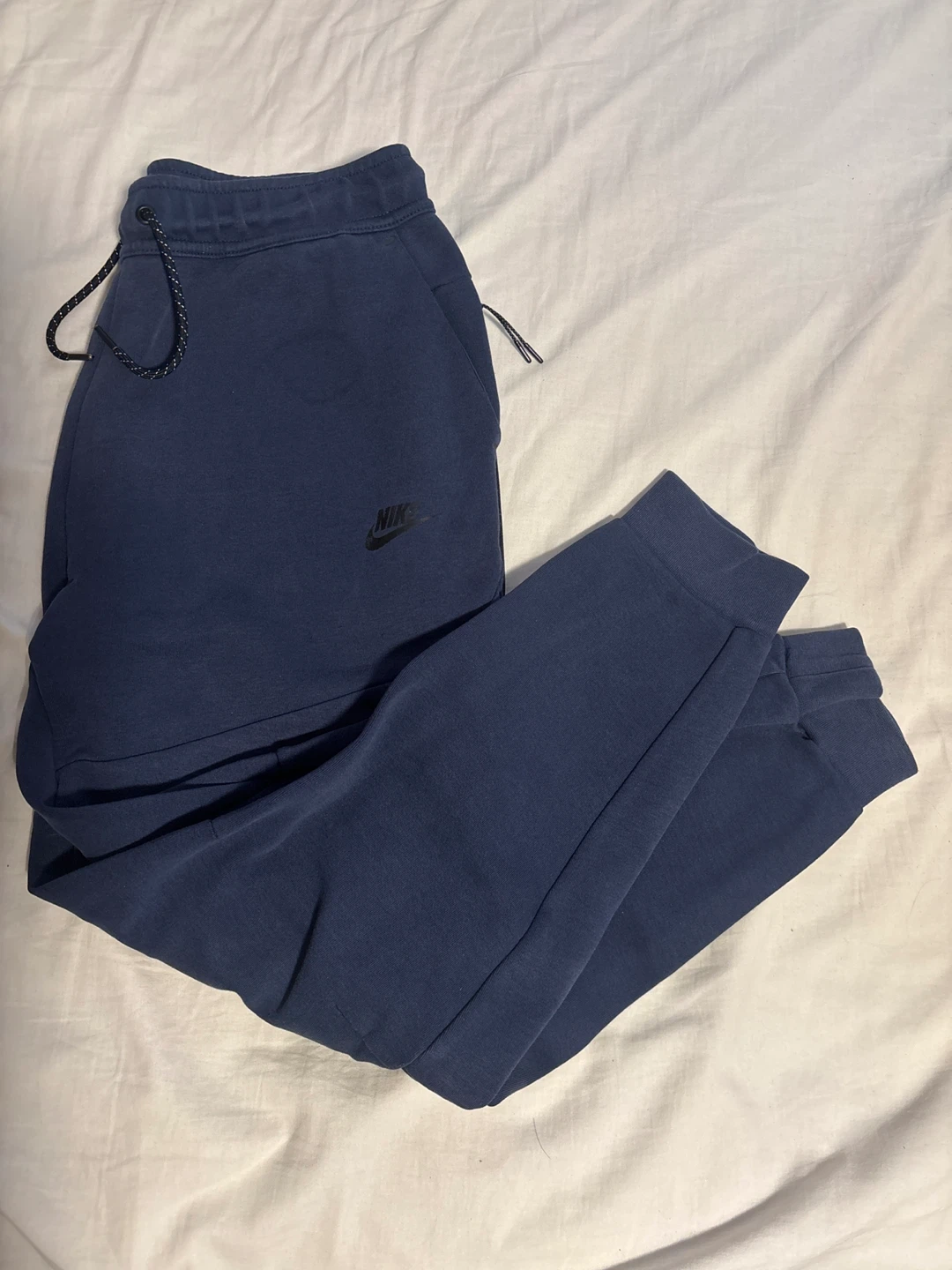 Blue Nike Tech Fleece Joggers - Size Medium
