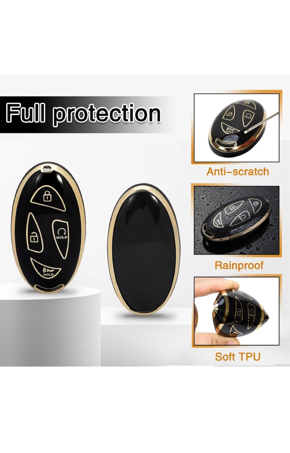 Pack for Hyundai Key Fob Cover with Keychain,