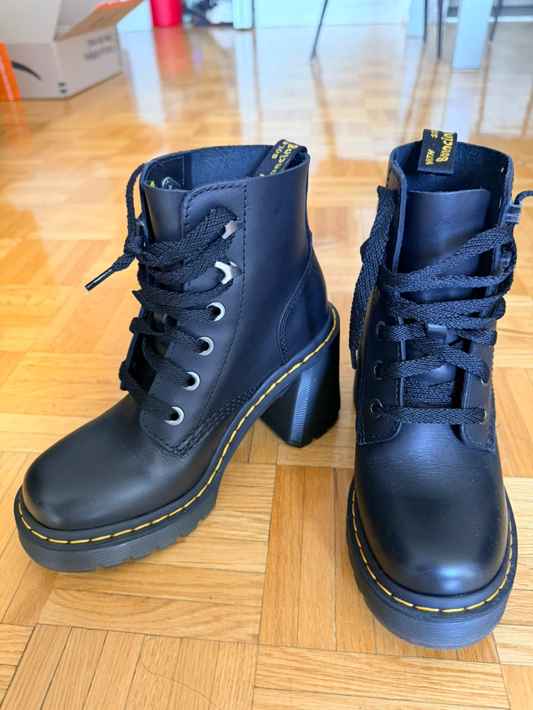 Dr. Martens Jesy Black Platform Boots Size 5 US/36 Eur