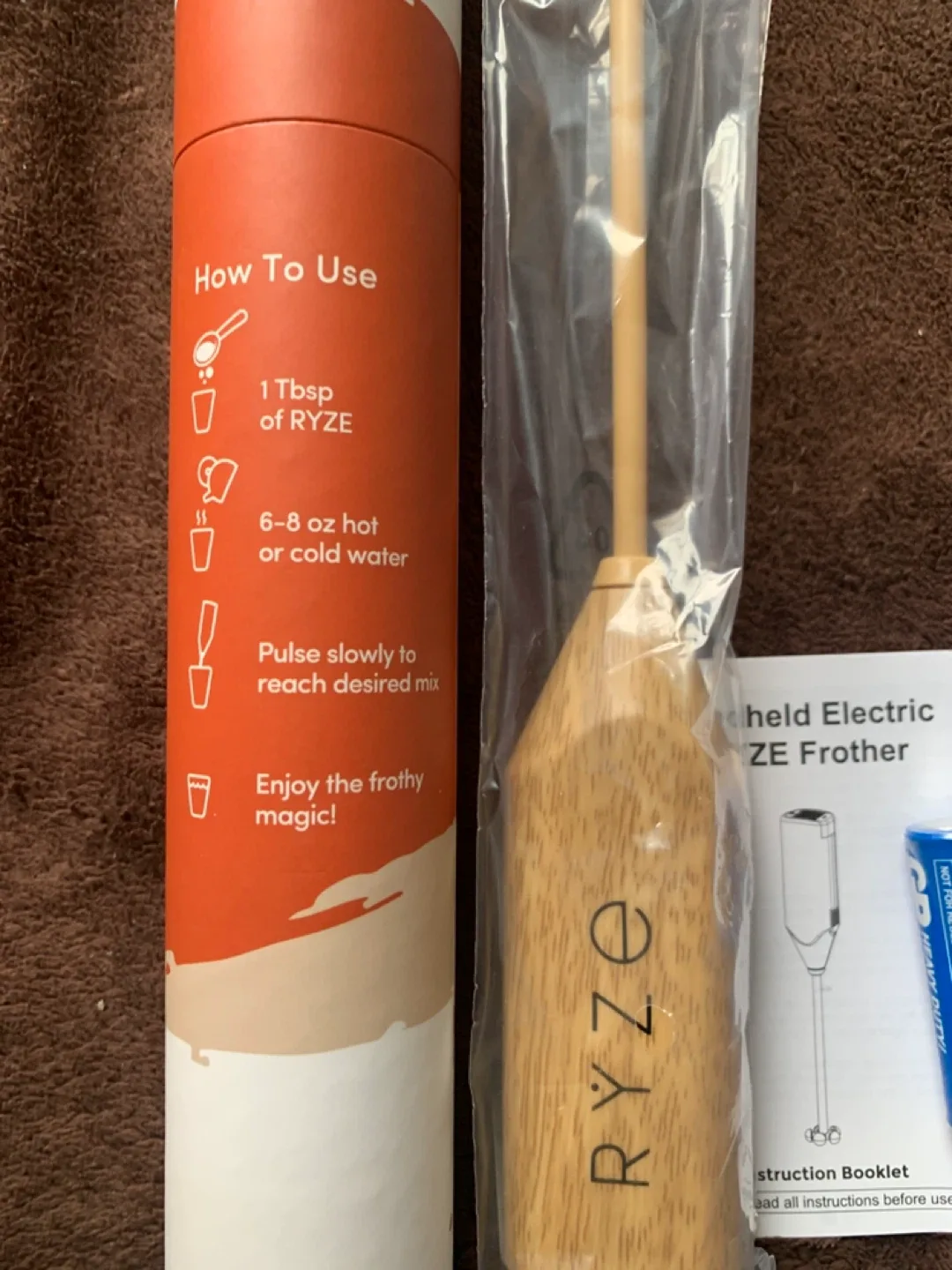 Ryze Mushroom Coffee Frother Handheld Battery Operated Mixer - photo 4