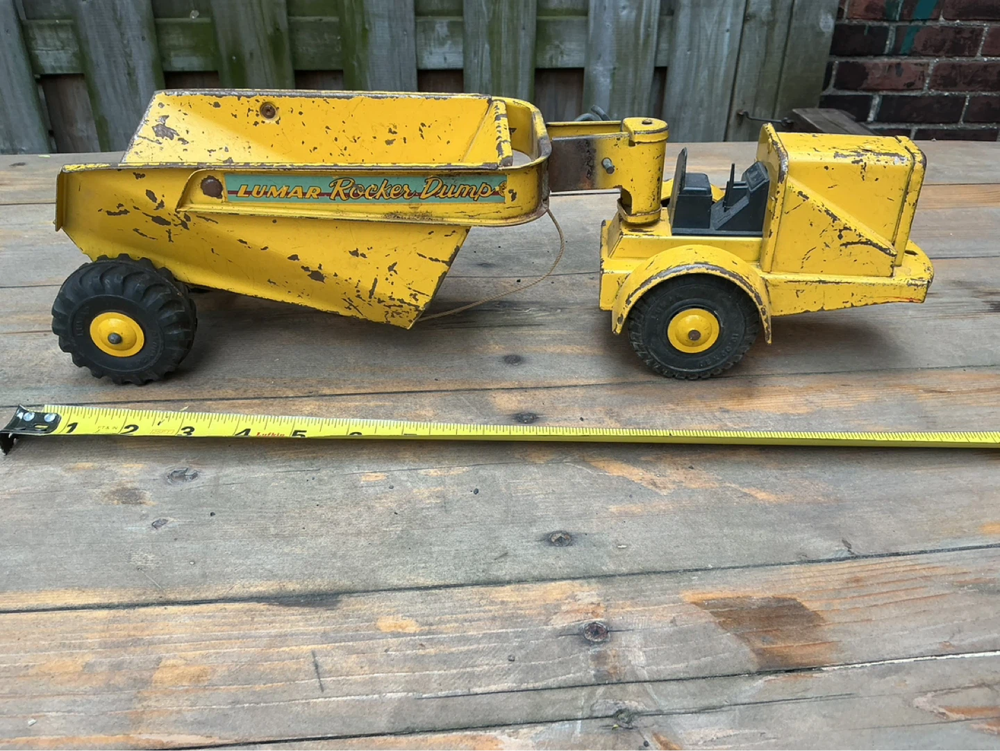1950’s Marx Lumar Rocker Dump Pressed Steel Toy Dump Truck - photo 4