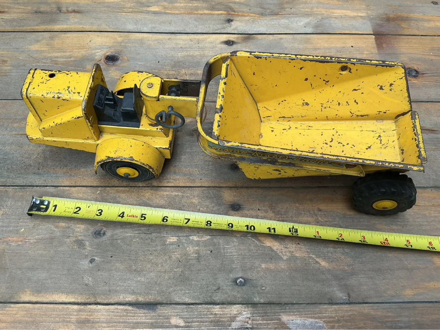 1950’s Marx Lumar Rocker Dump Pressed Steel Toy Dump Truck - photo 2