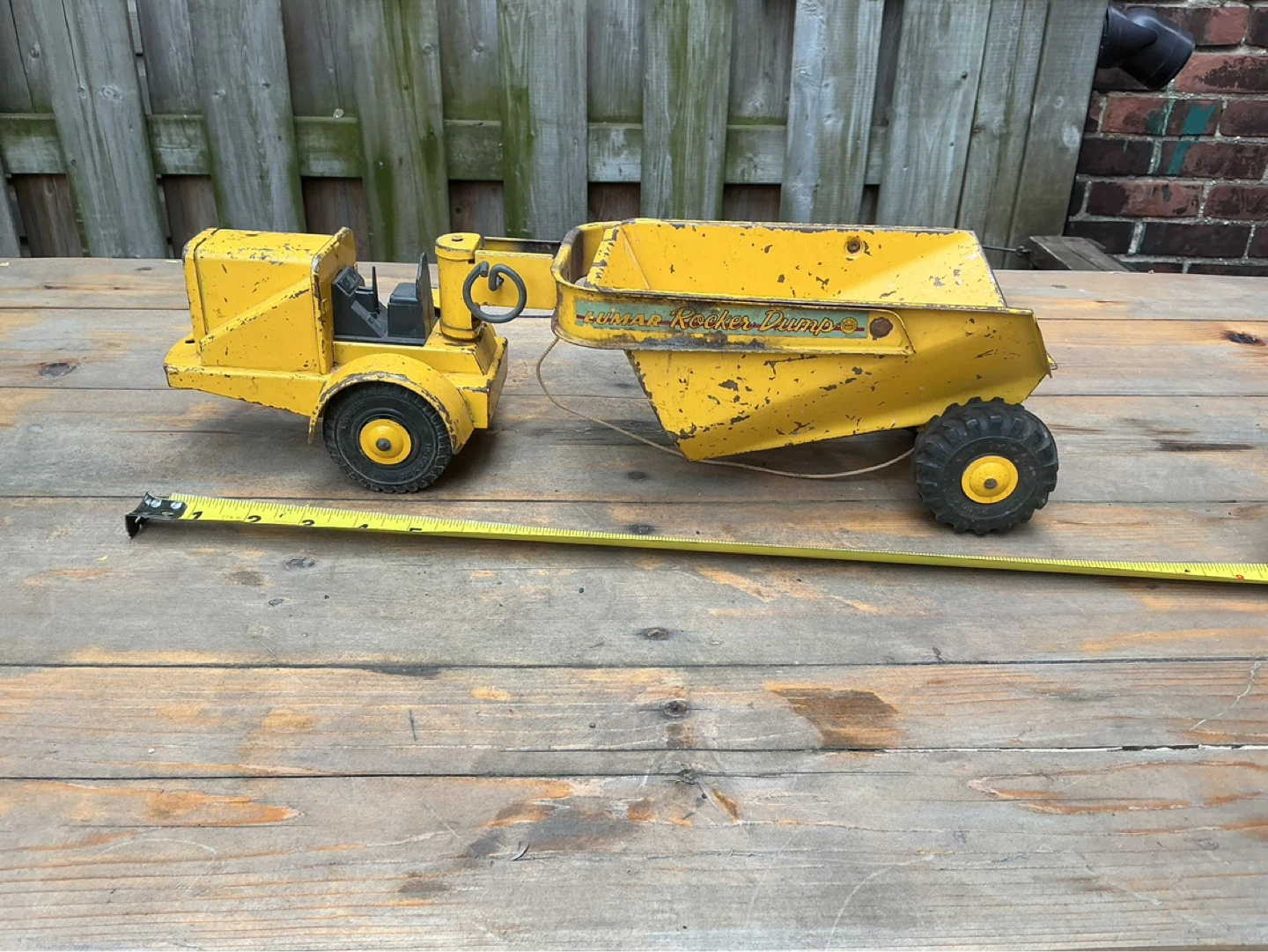 1950’s Marx Lumar Rocker Dump Pressed Steel Toy Dump Truck