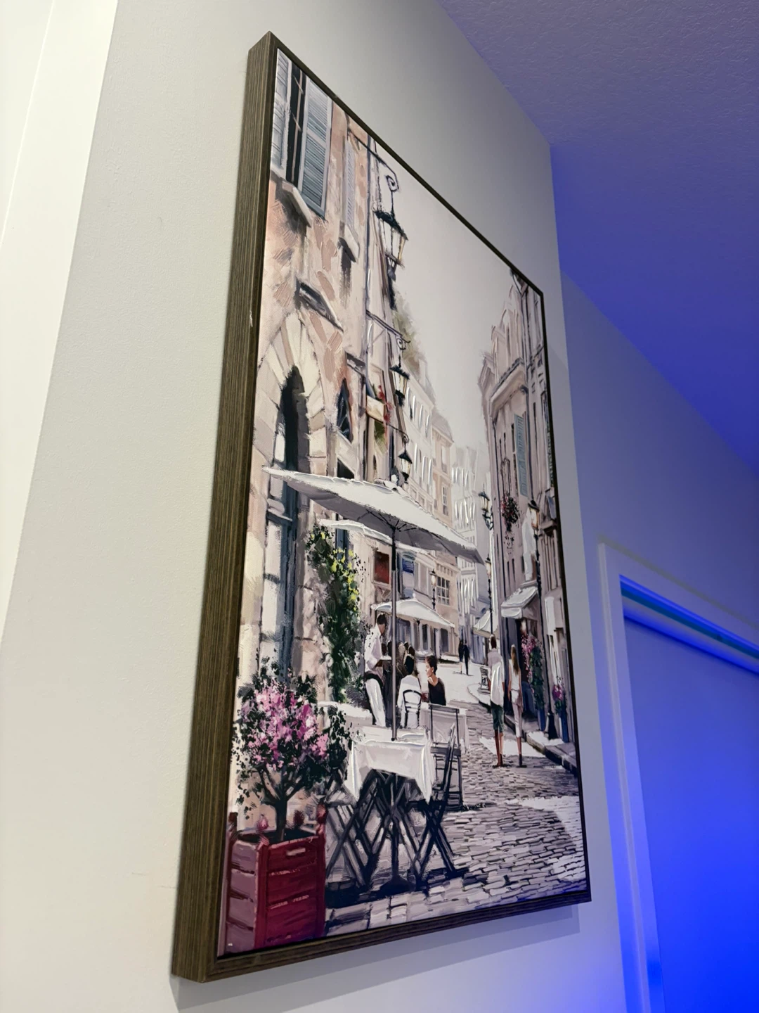 Framed Canvas Print of Parisian Street Scene - photo 2