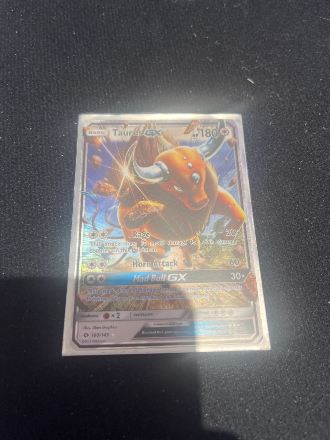 Pokémon Tauros GX 100/149 Card