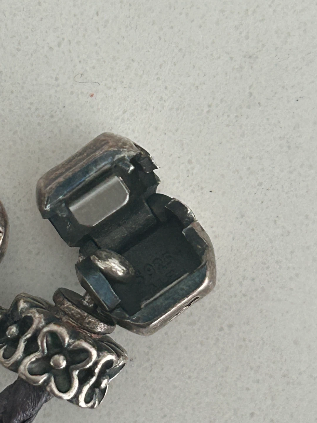 Real Vintage Pandora Leather Charm Bracelet with Charms - photo 2