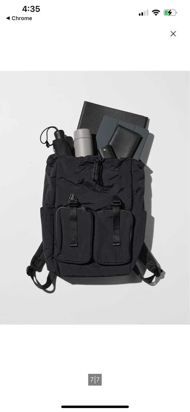 Black Nylon Backpack - photo 2