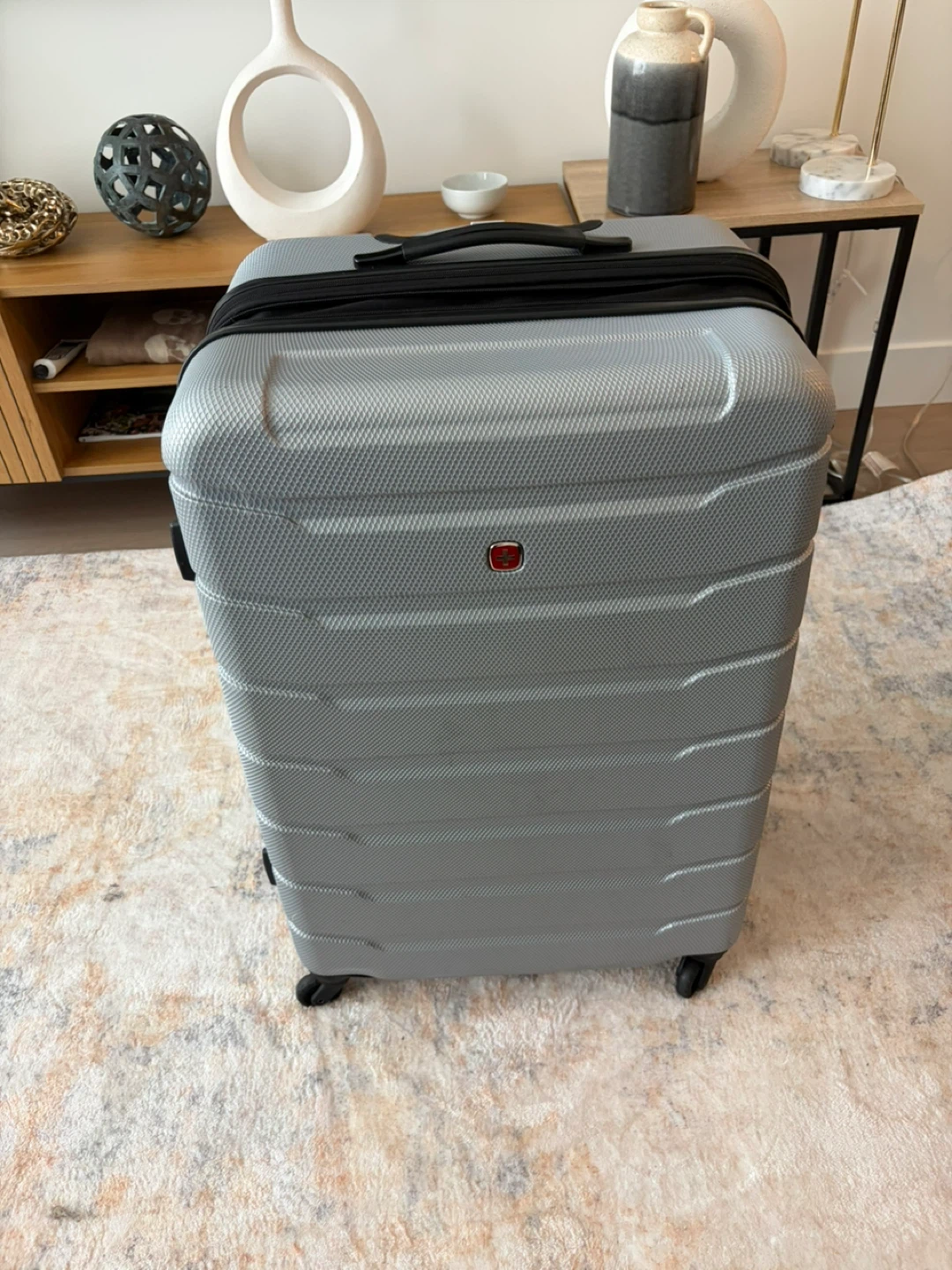 Swiss Gear Grey Hardshell Spinner Luggage