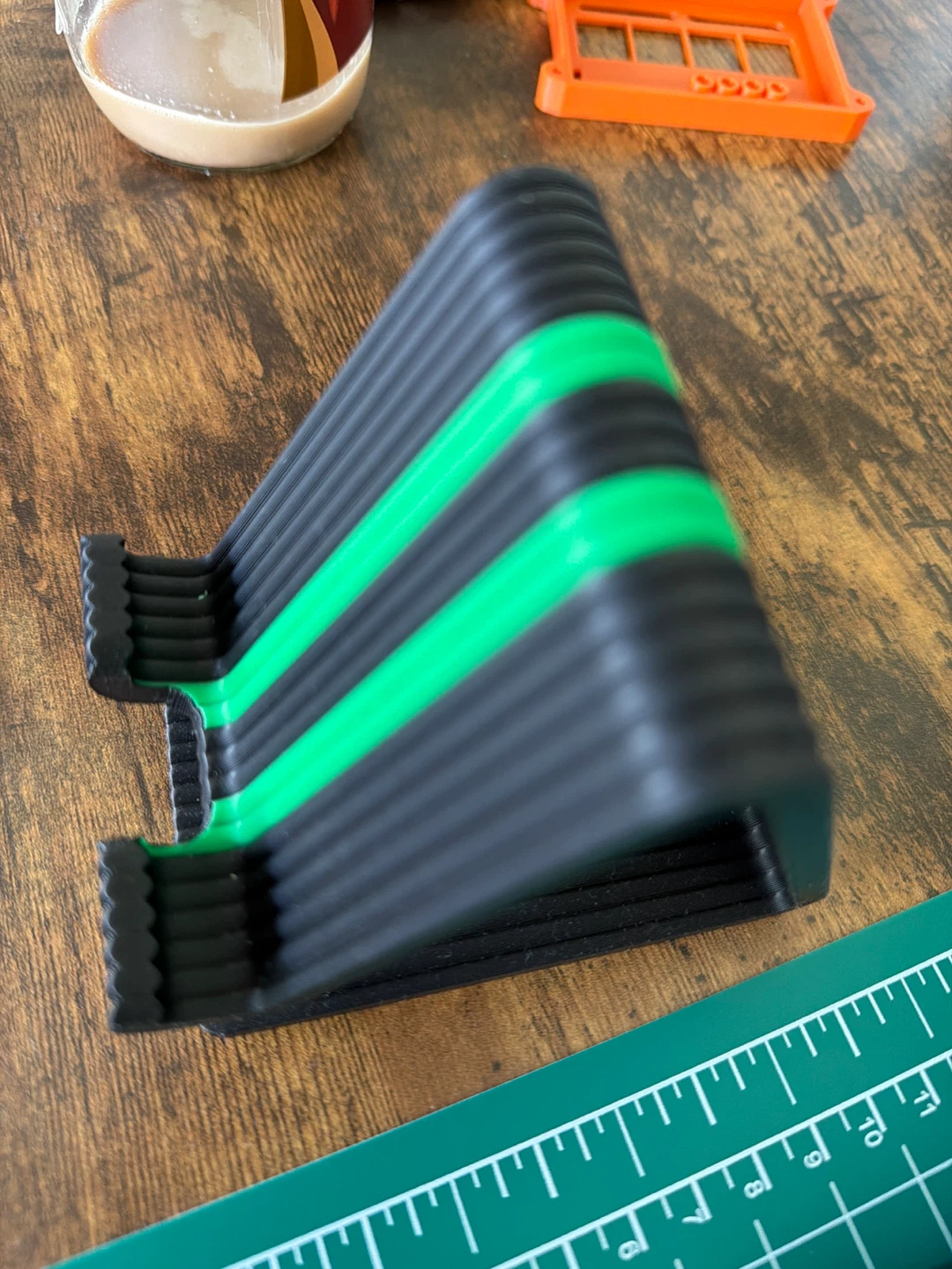 Black and Green Phone Stand