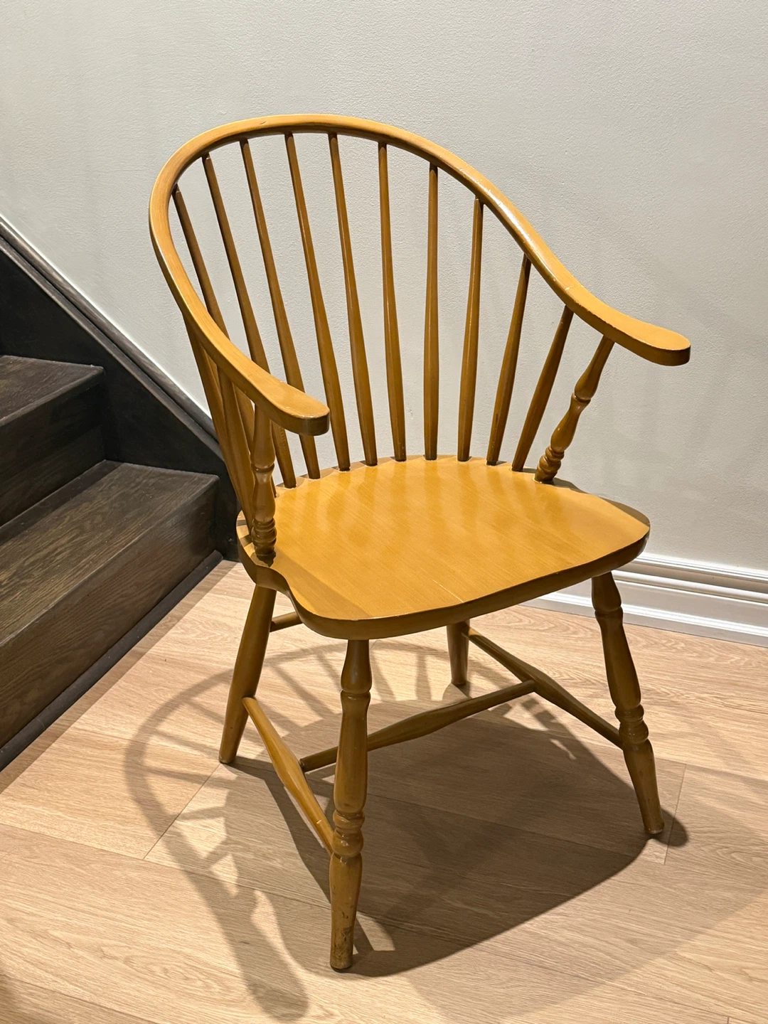 Vintage Spindle Back Windsor Chair with cushion