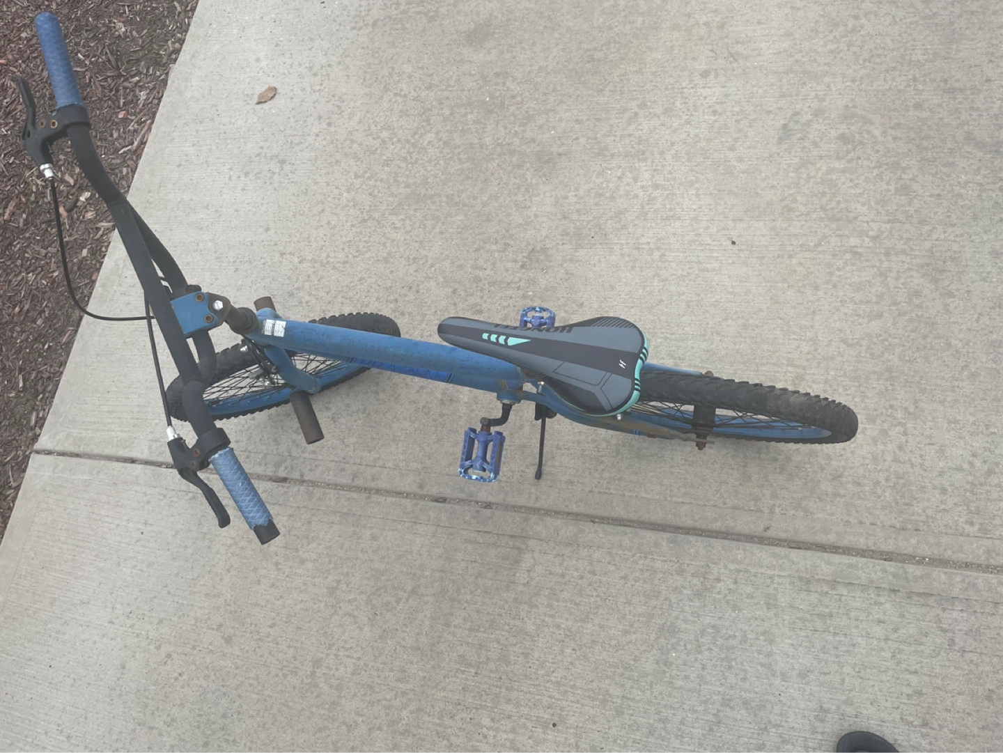 Blue BMX bike