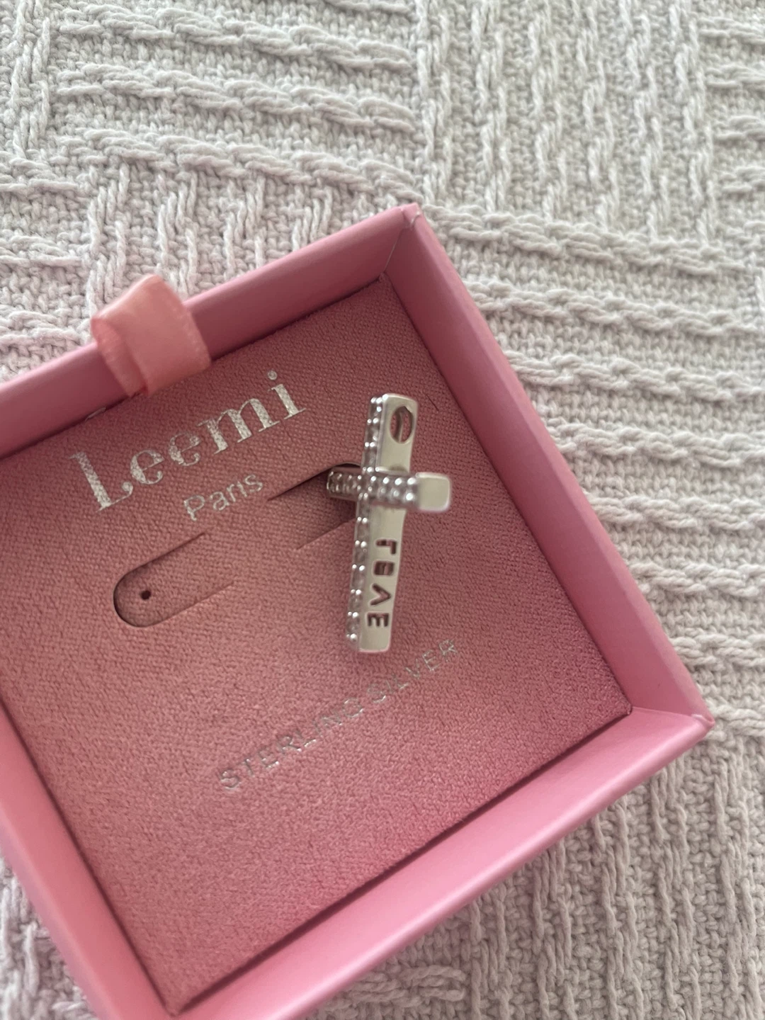 Sterling Silver Rhinestone Cross Pendant - photo 3