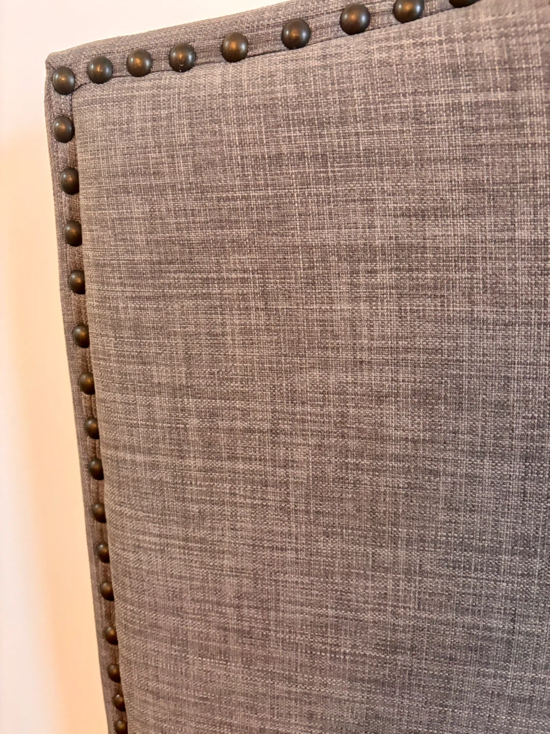 Upholstered Queen or Double Headboard with Metal Bed Frame - photo 2