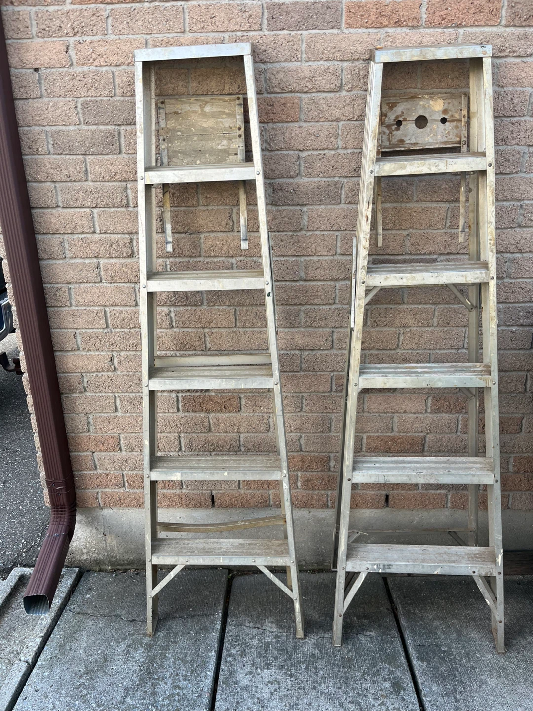 Two Aluminum Step Ladders