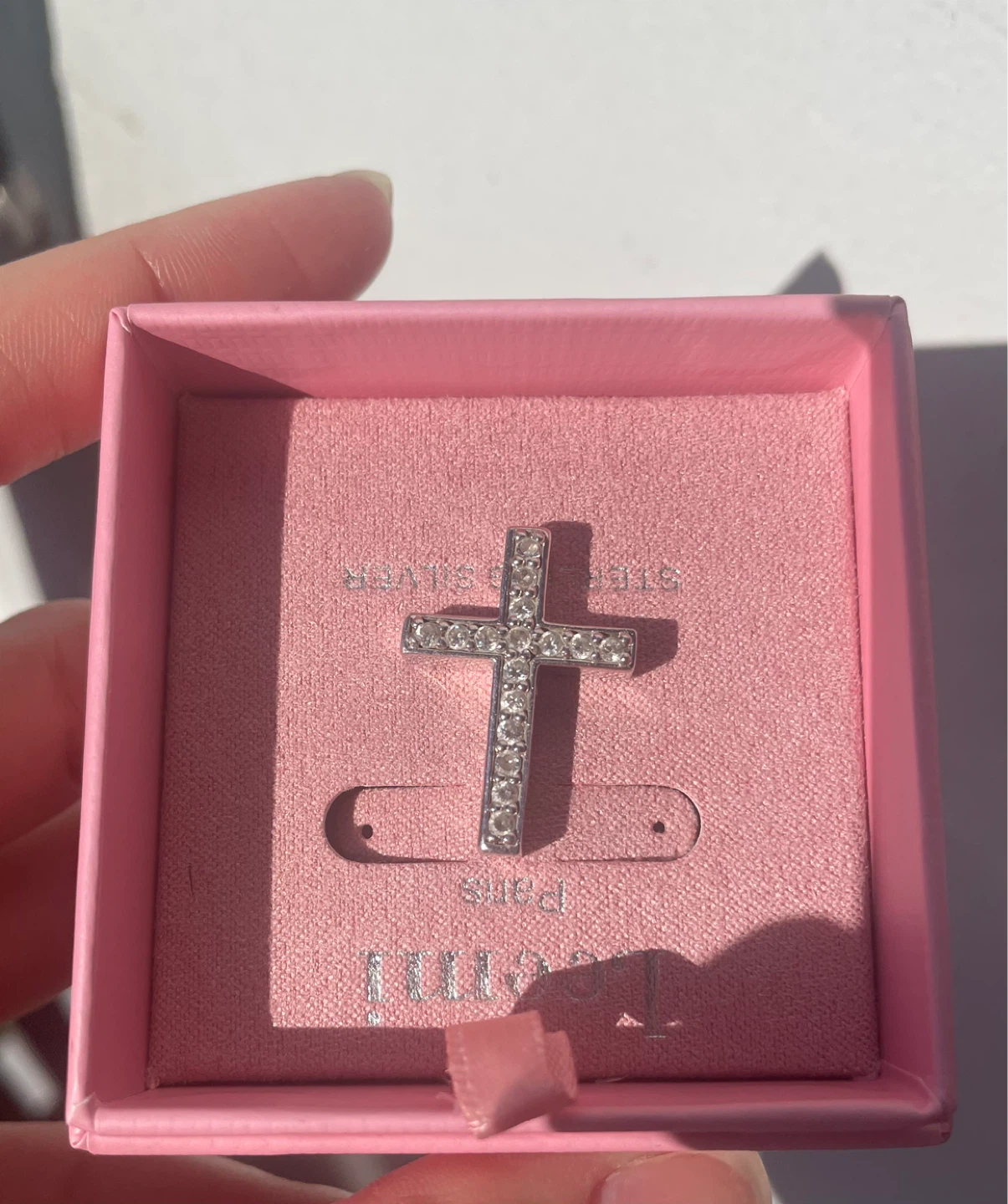 Sterling Silver Rhinestone Cross Pendant - photo 4