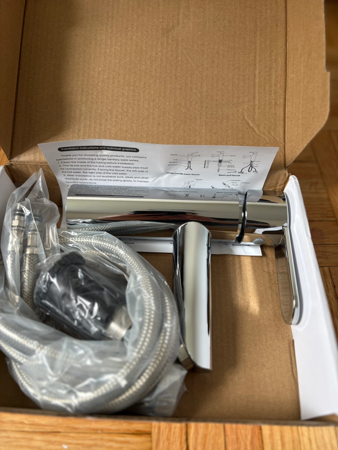 Chrome Single Handle Basin Faucet - photo 2