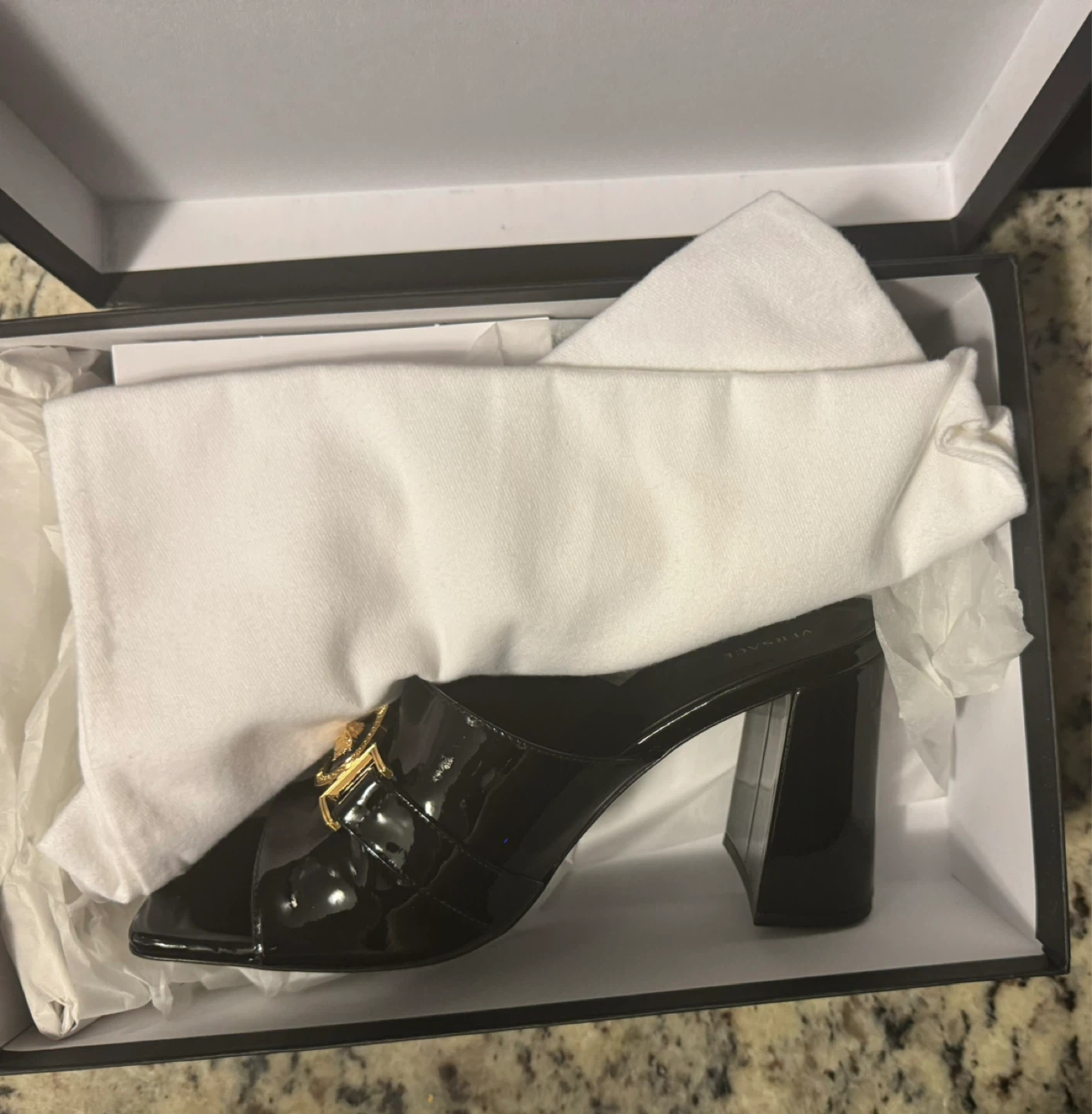 Versace Black Patent Leather Medusa Heels - photo 4