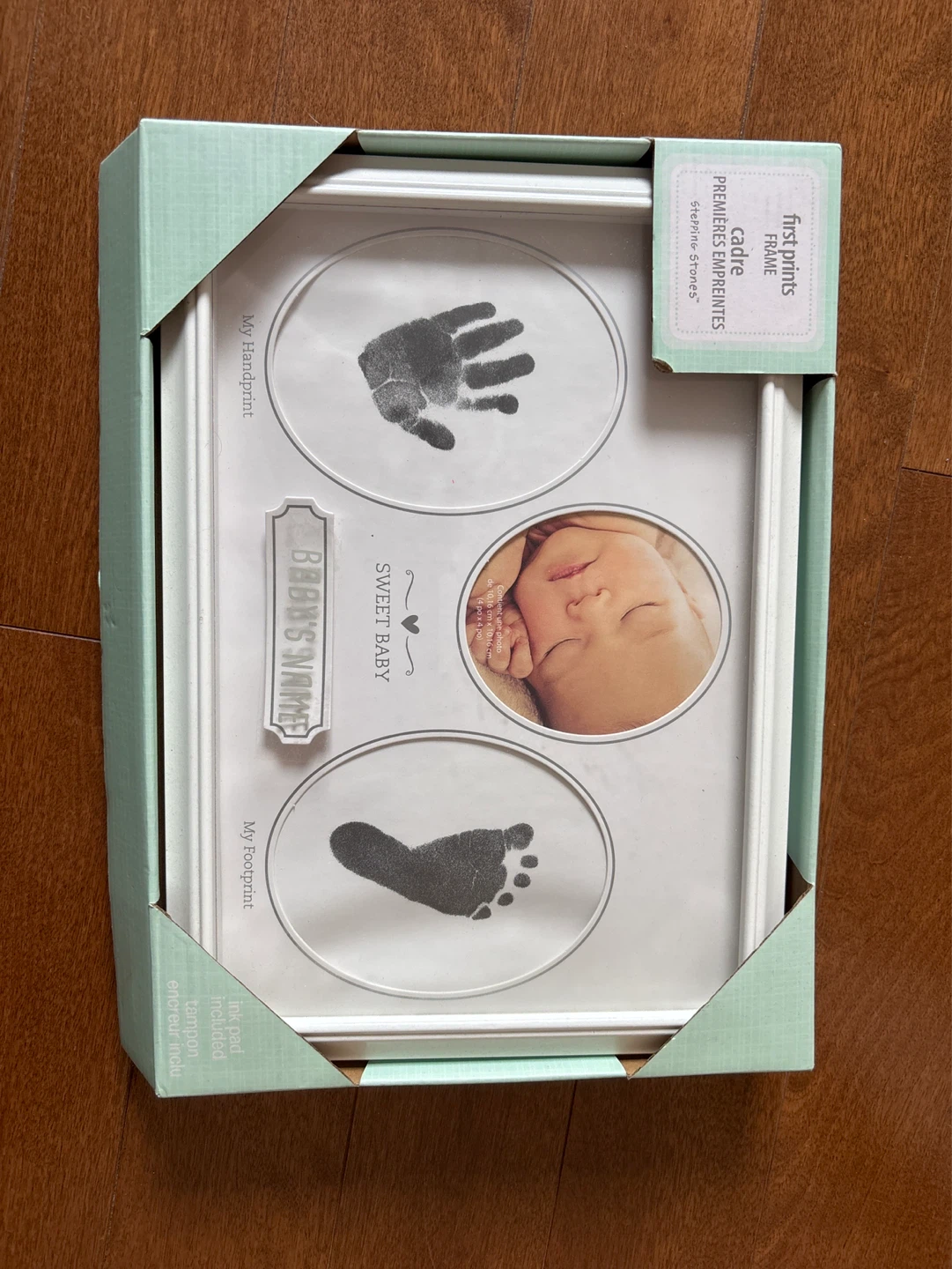 Stepping Stones Newborn Keepsake Photo Handprint Footprint Frame