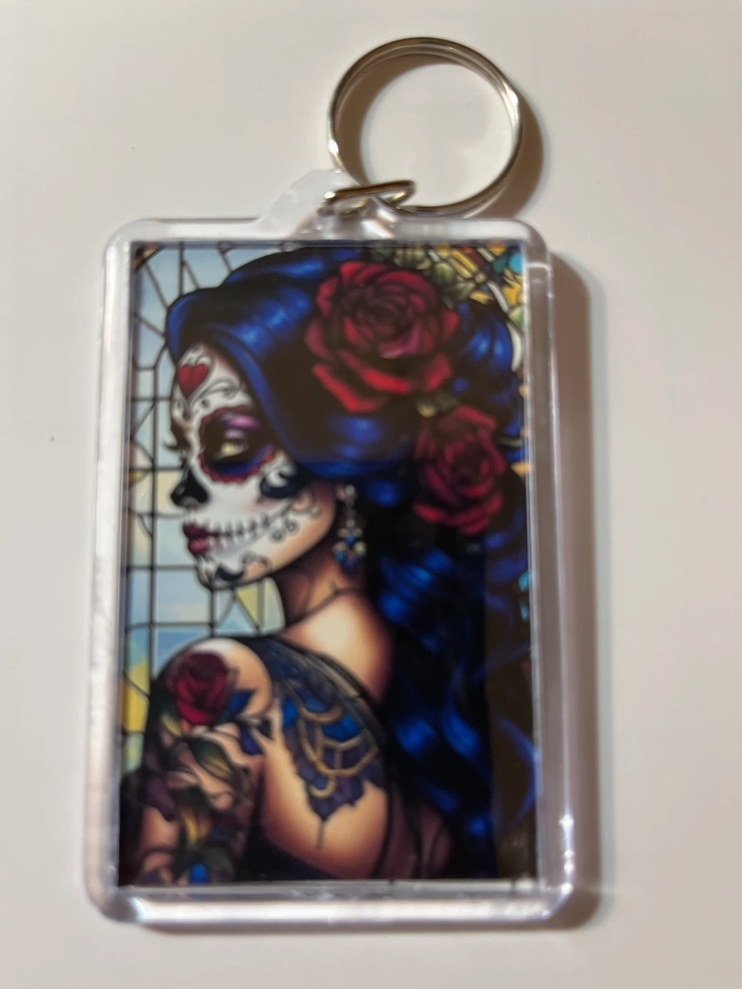 Sugar Skull Day of the Dead Keychain