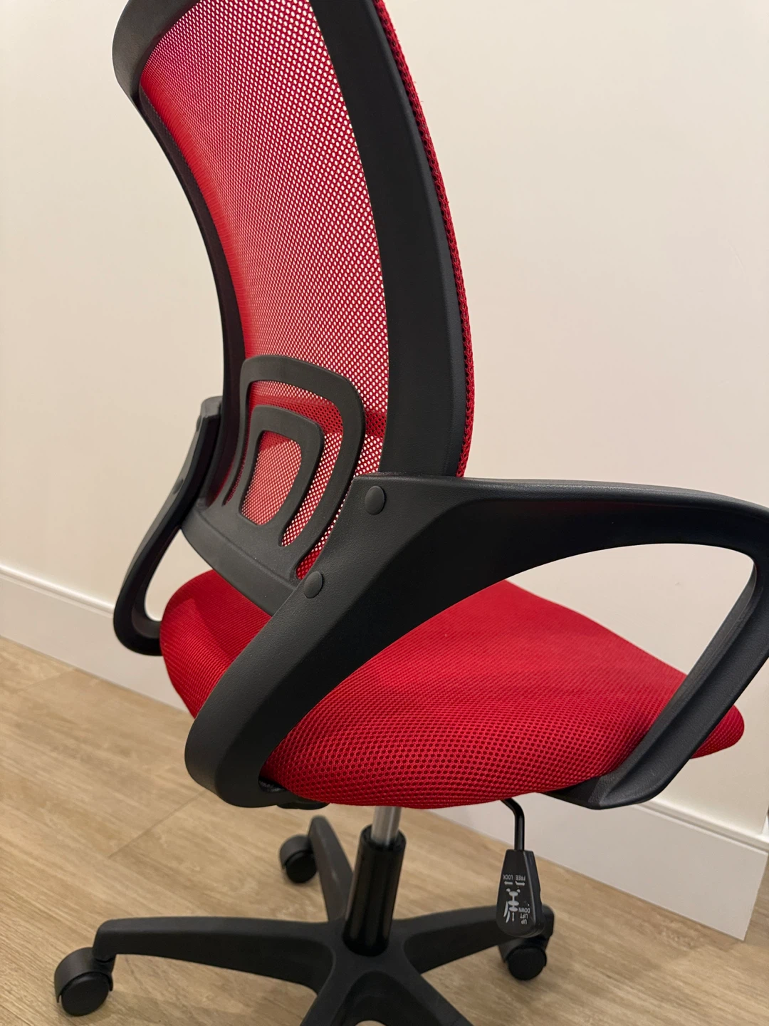 Dresser and Red Mesh Office Chair - photo 3