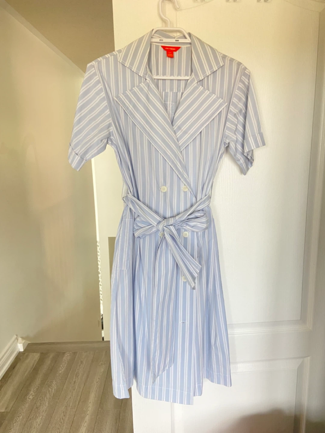 Joe Fresh Blue and White Striped Dress
