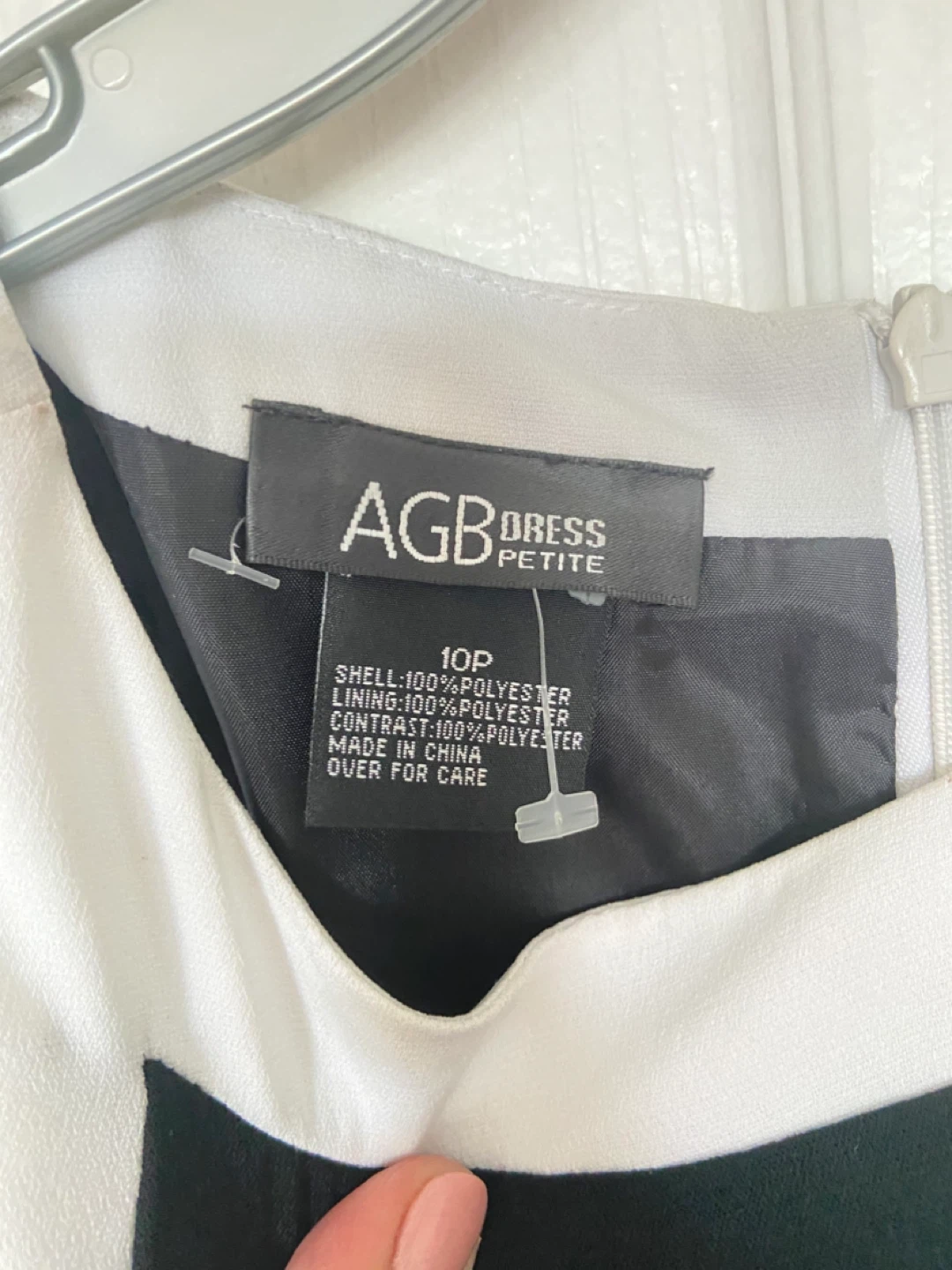 AGB Dress Petite 10P Black and White Sheath Dress - photo 2