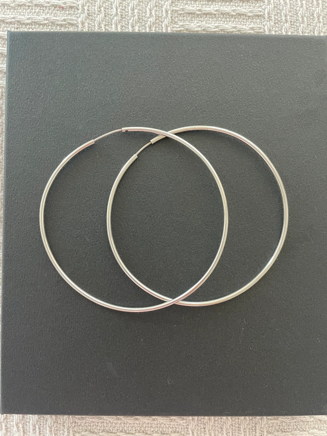 Sterling Silver Hoop Earrings - Large Size